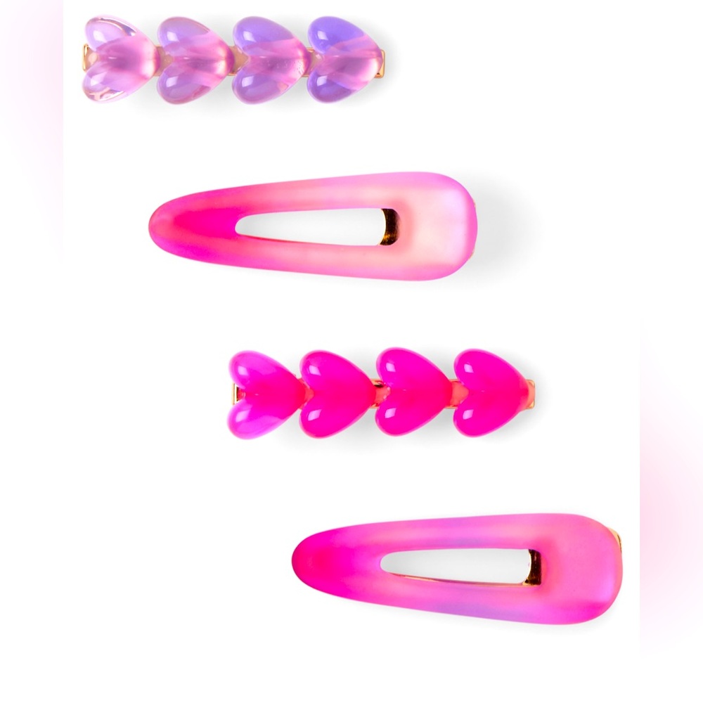 4 PK HEART CLIP
